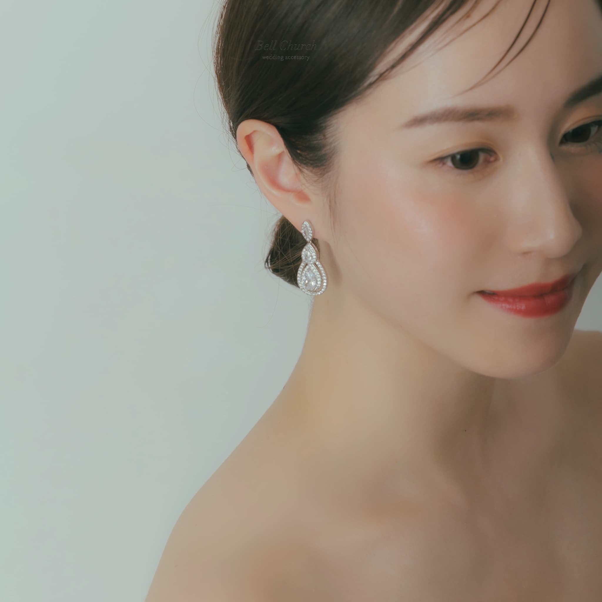 ピアス イヤリング | キュービックジルコニア | シルバー | (BC-E82