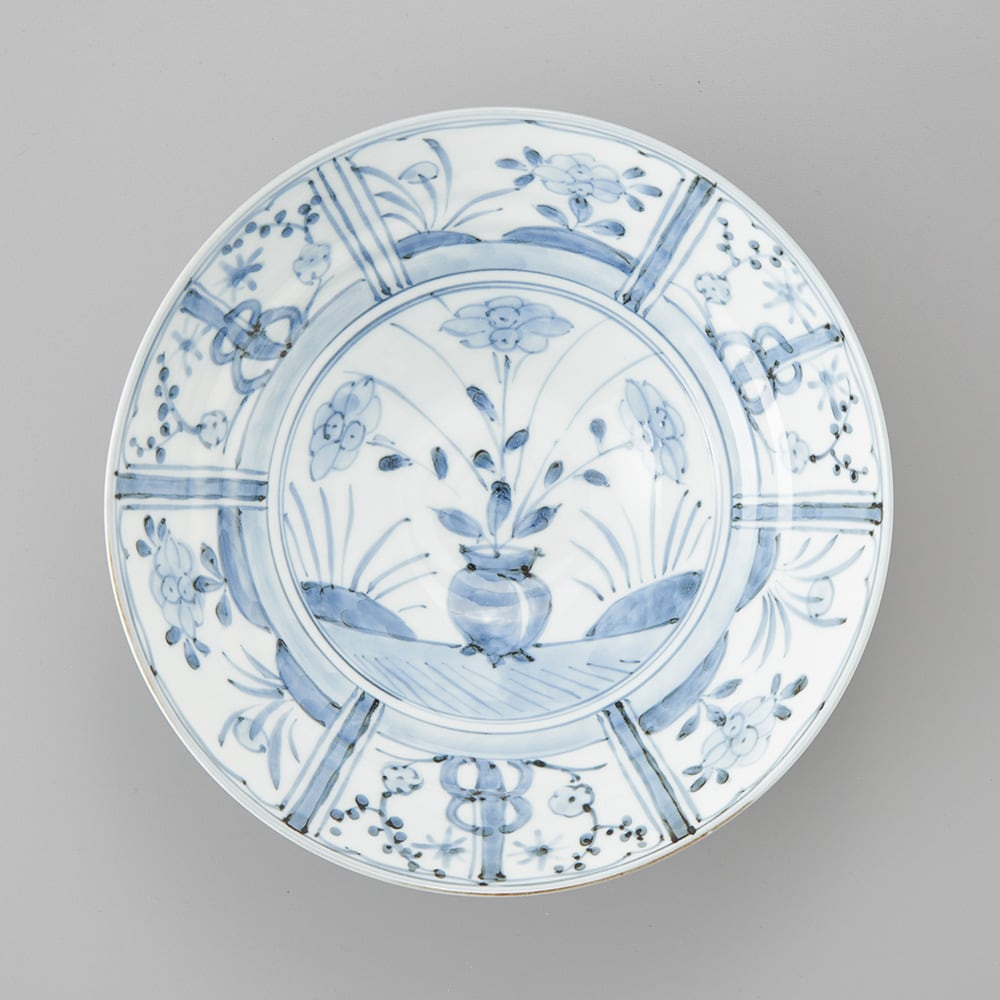 芙蓉手花盆図 平碗（中） | 肥前吉田焼 陶磁器の与山窯