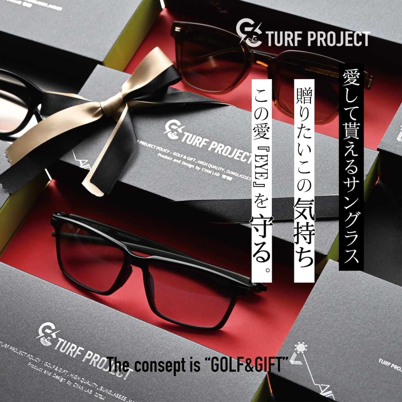 #AIRGRAM / GOLF&CITY サングラス /(形:ビッグシェイプ 色:ブラウン レンズ:グレー) / TPGC-9259-2