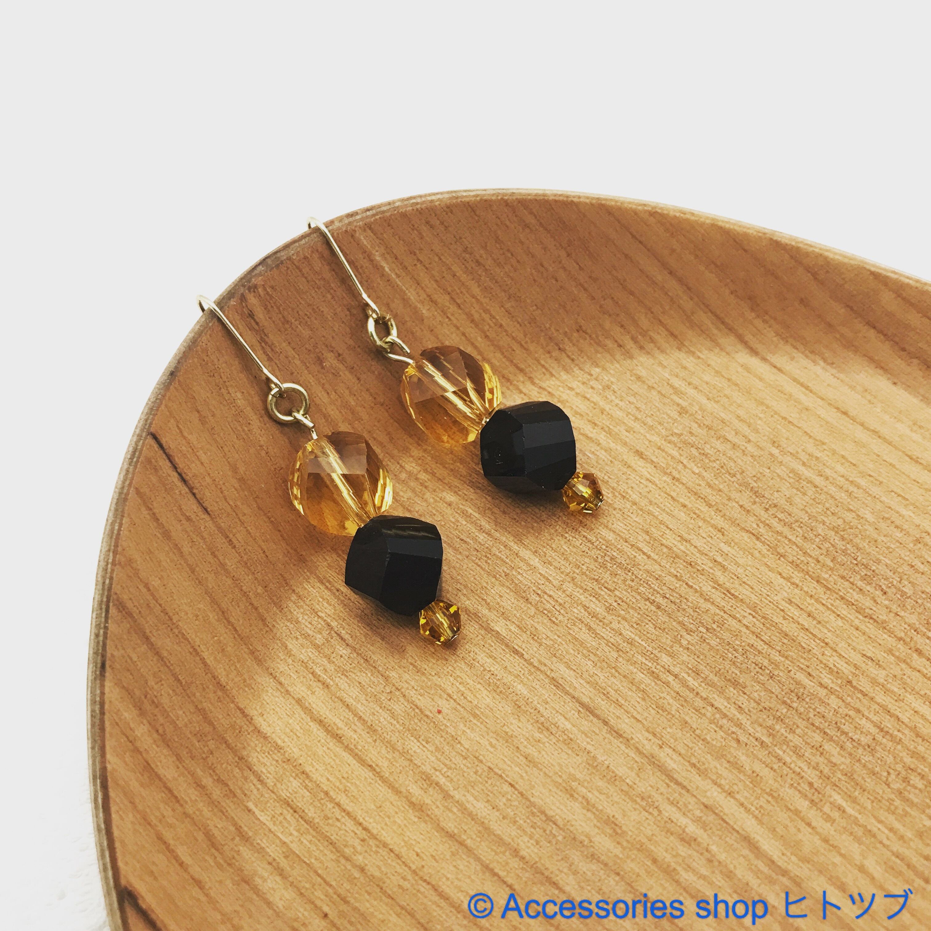 0061:バイカラー ガラスピアス