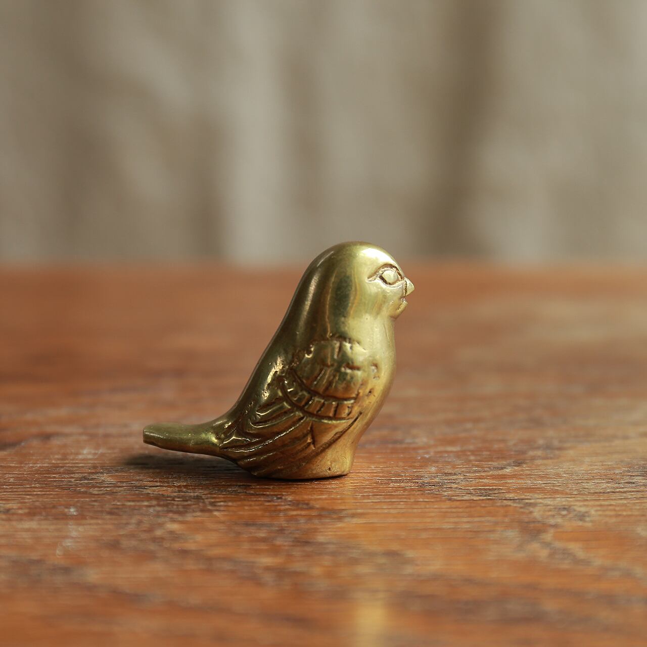 真鍮・金メッキ　小鳥 ゴールドに輝く、小さな小さな鳥 1 | 木と、輝と。| 一点もの