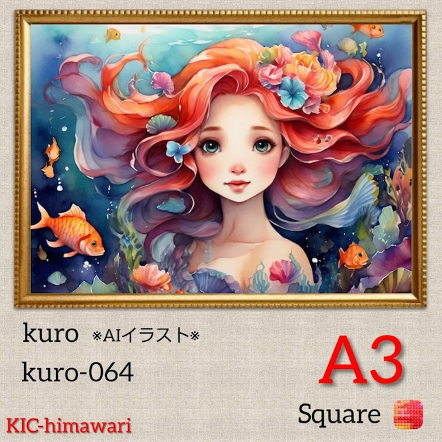 A3サイズ 四角ビーズ【kuro-064】ダイヤモンドアート