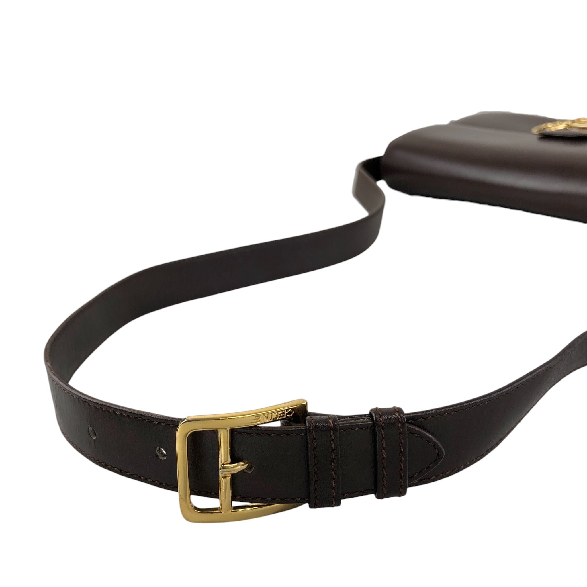 CELINE セリーヌ ショルダーバッグ ブラウン ホースビット レザー