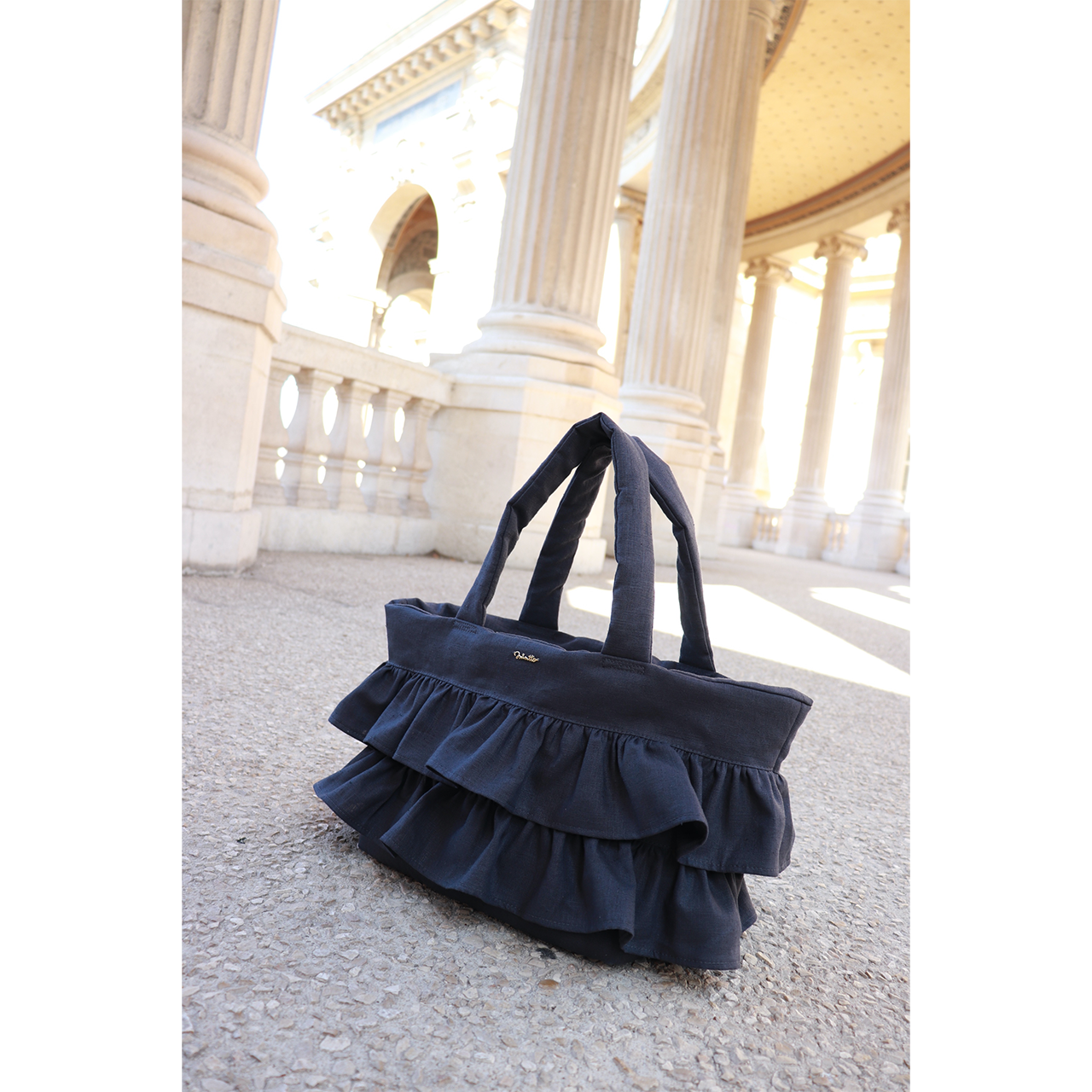 Ruffled Linen Bag M Mimtto ruffled-linen-bag-m-mimtto