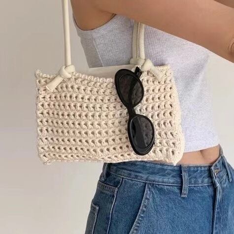 Rope mesh bag/ White(7月中旬頃発送予定)