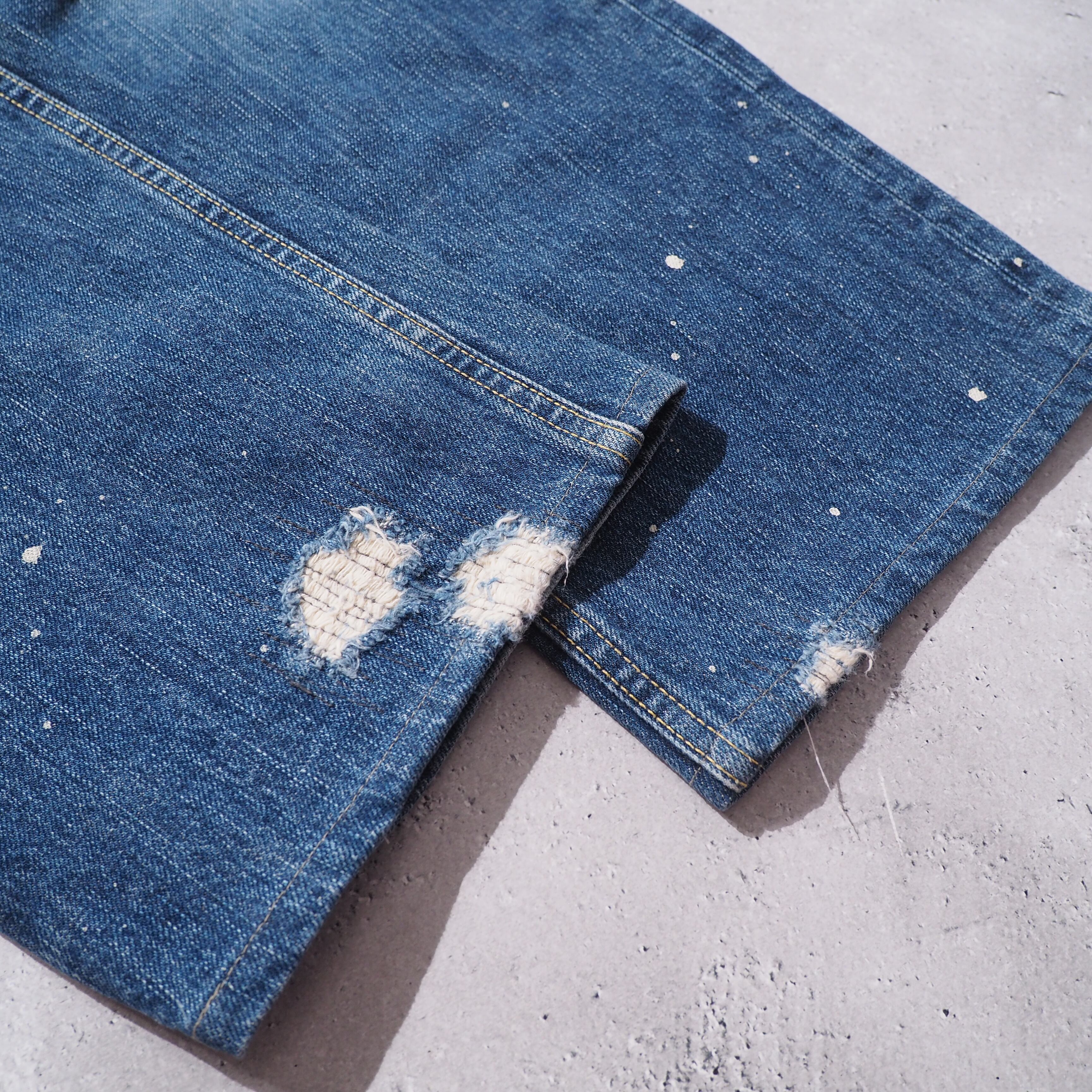2000s ” 襤褸 ” Good Aging × Damage Custom Denim pants