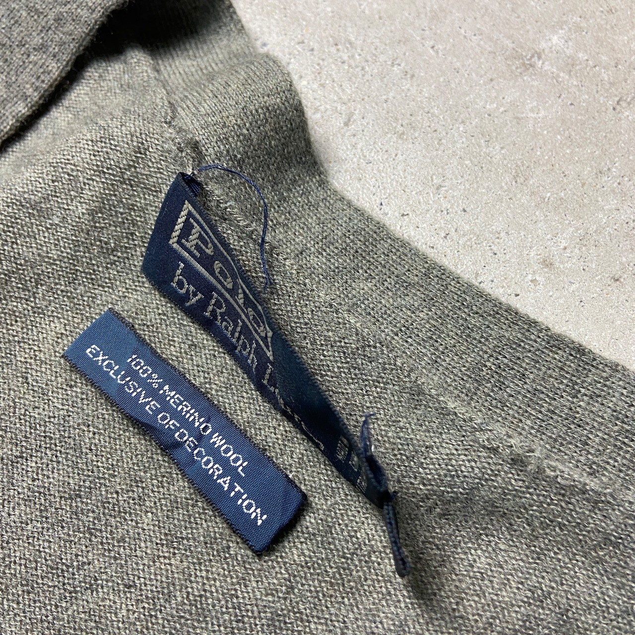 Polo by Ralph Lauren ウールニットカーディガン エルボーパッチ 