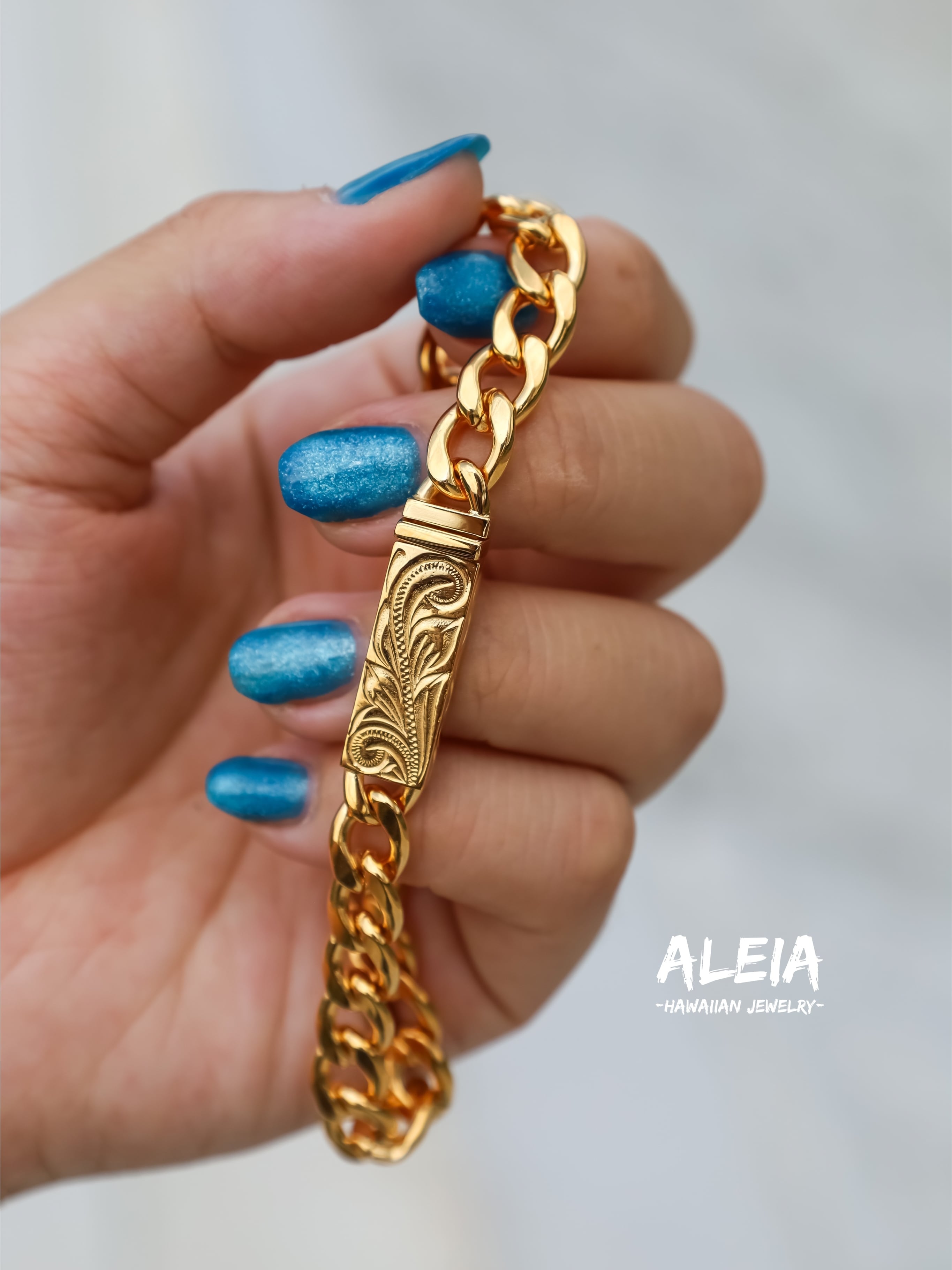 Men's】Kihei Hawaiian chain bracelet [316L] ハワイアンジュエリー