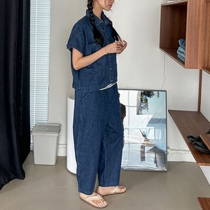 デニム クロップドパンツ M 250330