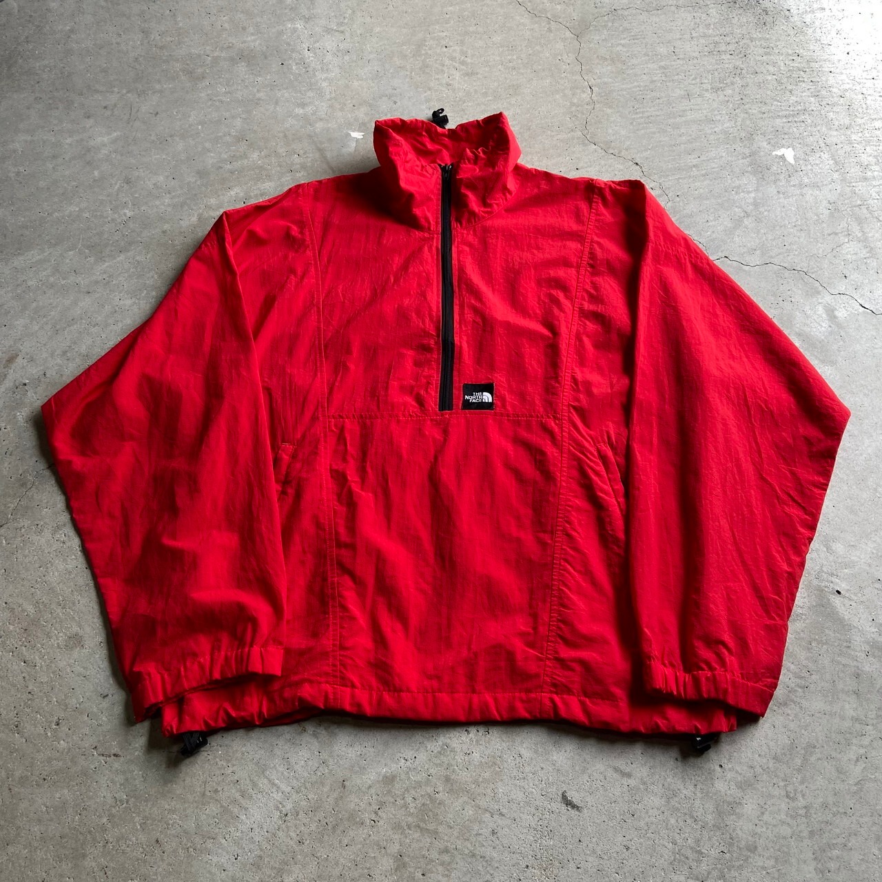90年代 THE NORTH FACE ザ ノースフェイス ハーフジップ ナイロンプル 