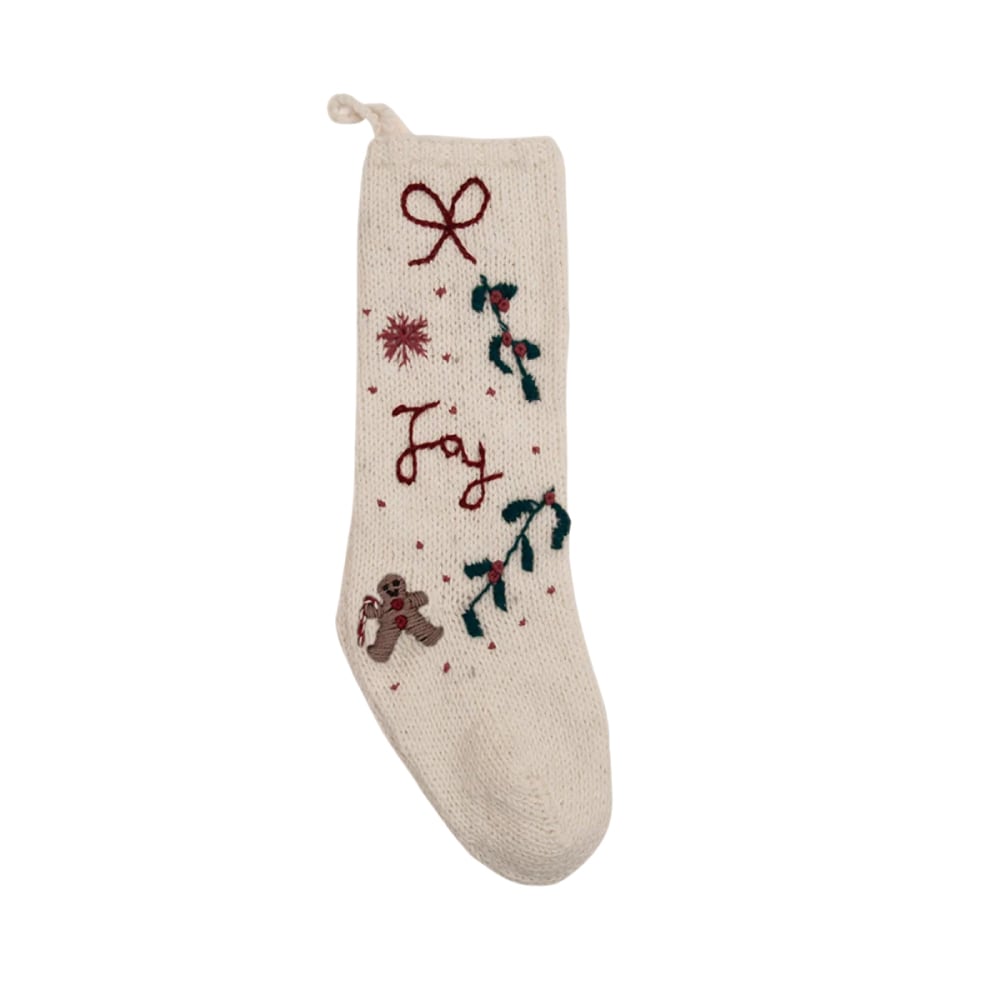 送料無料 Shirley Bredal/Gingerbread Stocking -Cream White