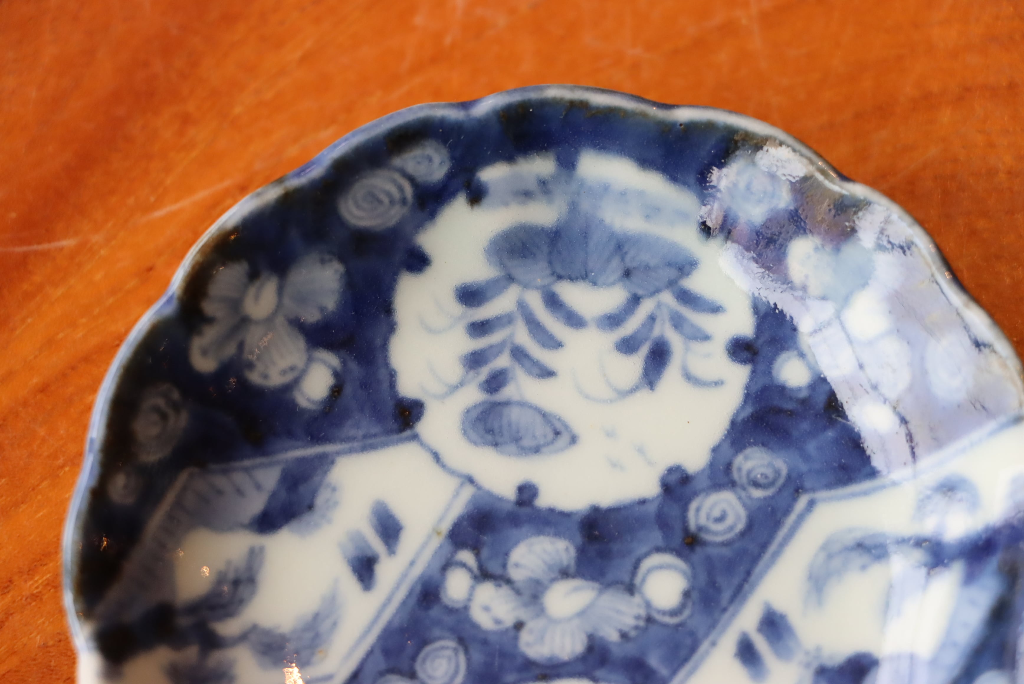 古伊万里 染付 雪輪文 豆皿/Old Imari small plate | (有)新原美術