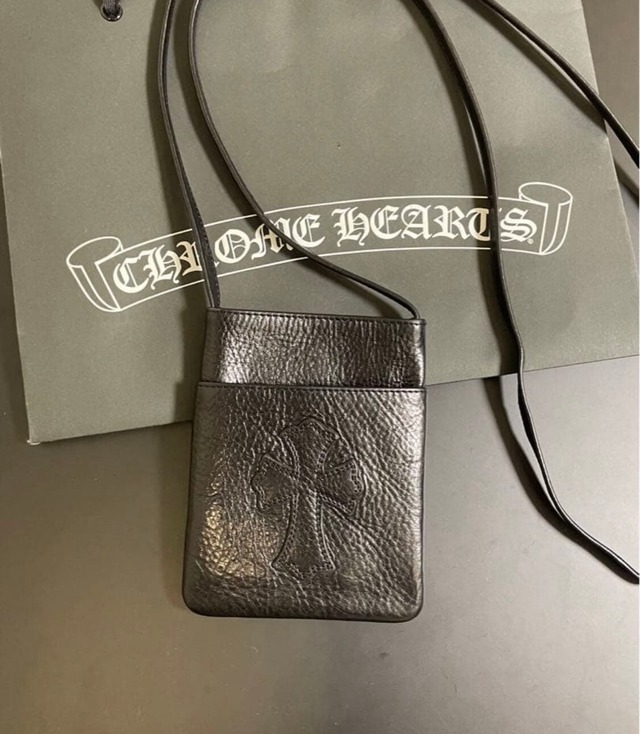 CHROME HEARTS クロムハーツ スクエアポケット CHクロス ミニ ショルダーバッグ