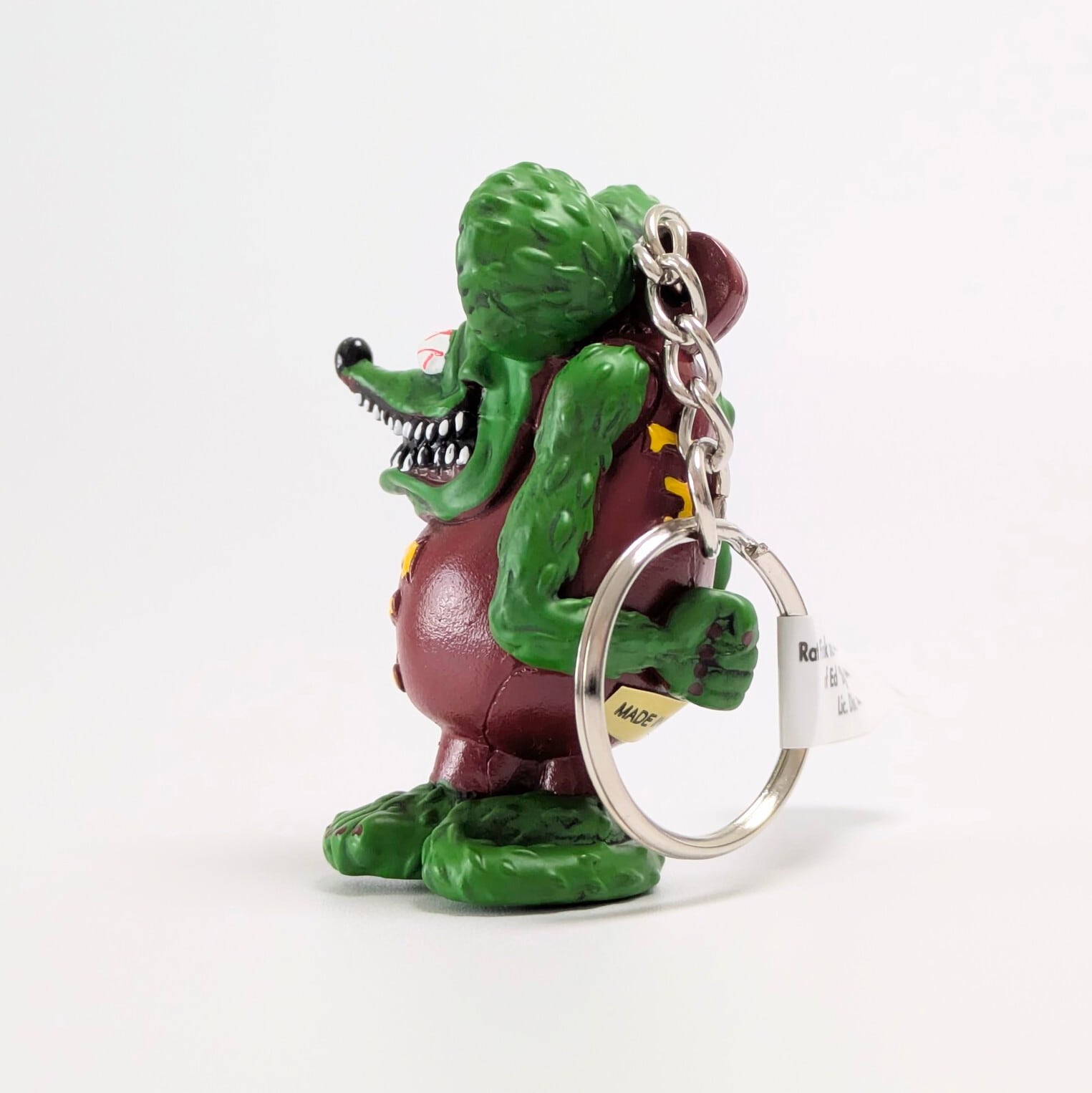 【 RAT FINK（ ラットフィンク ）】RATFINK with ハンバーガー PVCフィギュアキーホルダー 〚アメリカン雑貨 アメトイ〛