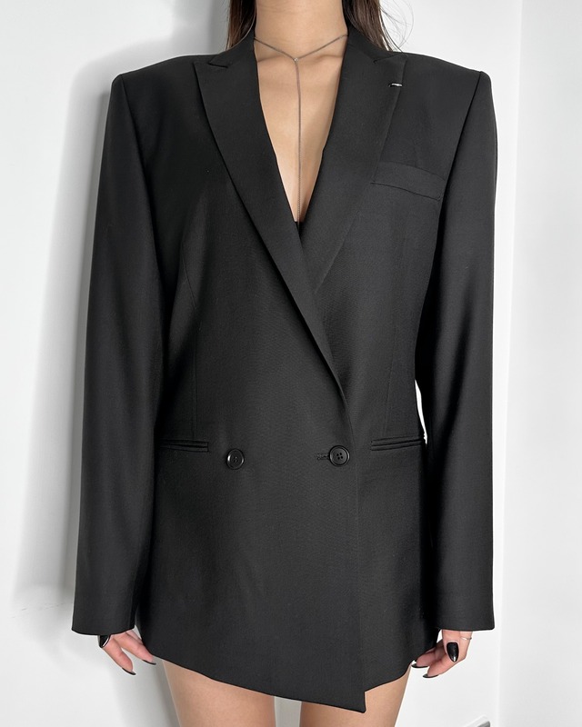 Double breasted tailored jacket-Black / MOOL