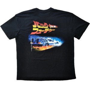 バックトゥザフューチャー　Tシャツ　M 実寸XLくらい　黒　ムービーT　公式 *