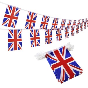 【新着特価】イギリス 国旗 ガーランド 旗バナー 30枚 英国国旗 UK フラックガーランド 旗 インテリア 国際交流 運動会 フェスティバル マラソン 応援フラッグ レターバナー 居酒屋 バー 国際学校 デコレーション 10M