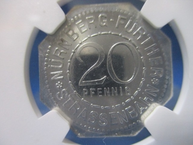 ドイツ 20ペニヒ八角形硬貨☆ぺーラーハウス／1920年／ニュルンベルク 