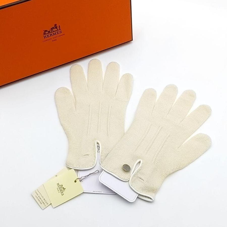 新品 エルメス グローブ 手袋 カシミヤ100％ M 10-25082808