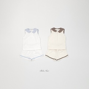 予約：Collar sleeveless set 〔bebenine〕