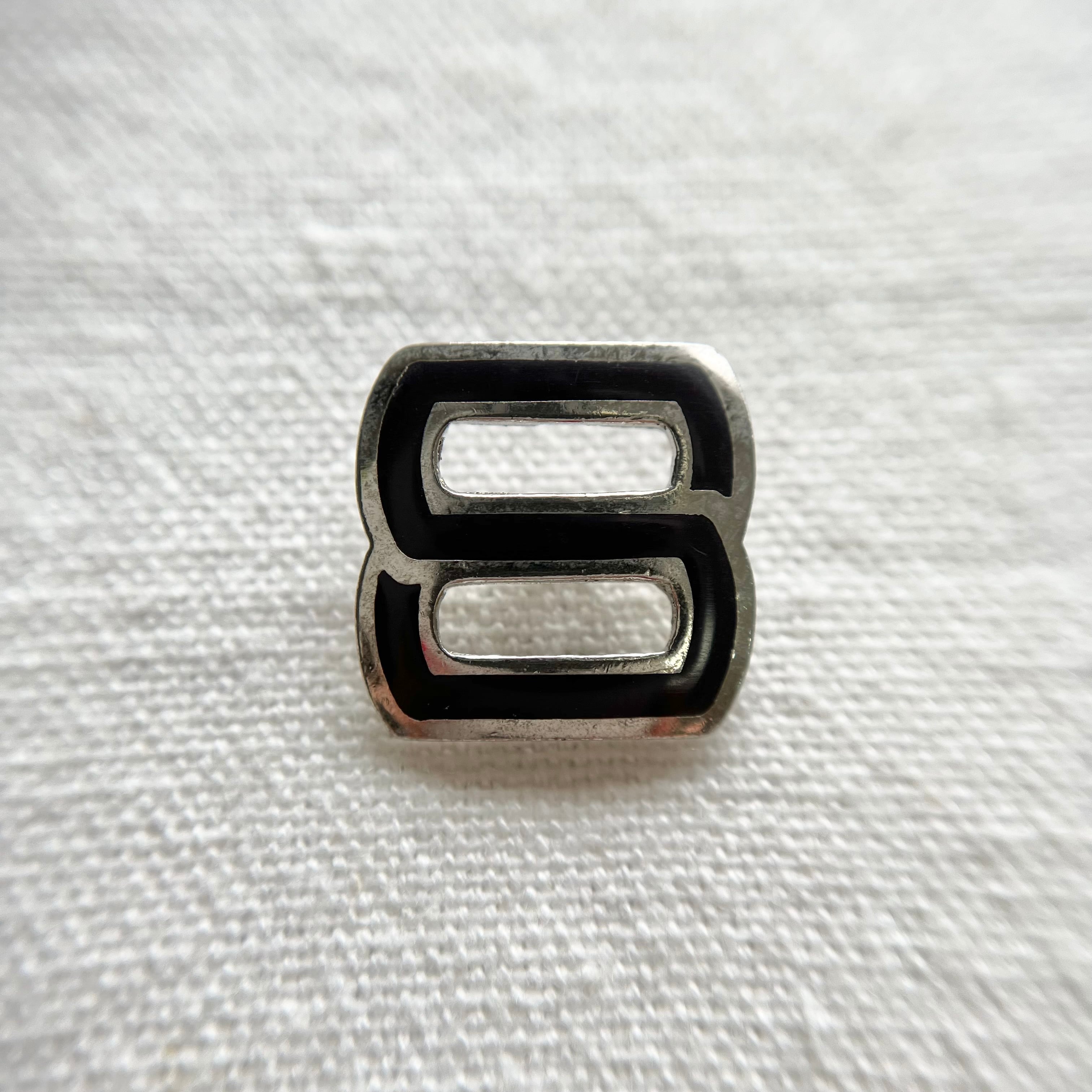 スクエア S字シルバー×ブラック 21㎜