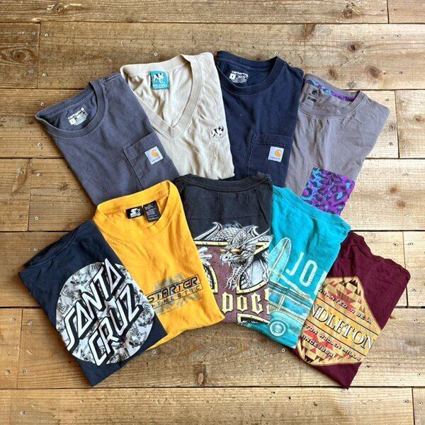 1点物◇ロシア製BIG DOGSビッグドッグVネックTシャツ古着LメンズXXL
