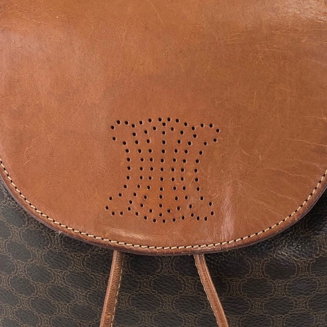 CELINE セリーヌ マカダム バックパック ブラウン ブラゾン PVCレザー vintage ヴィンテージ オールド nmaxvd