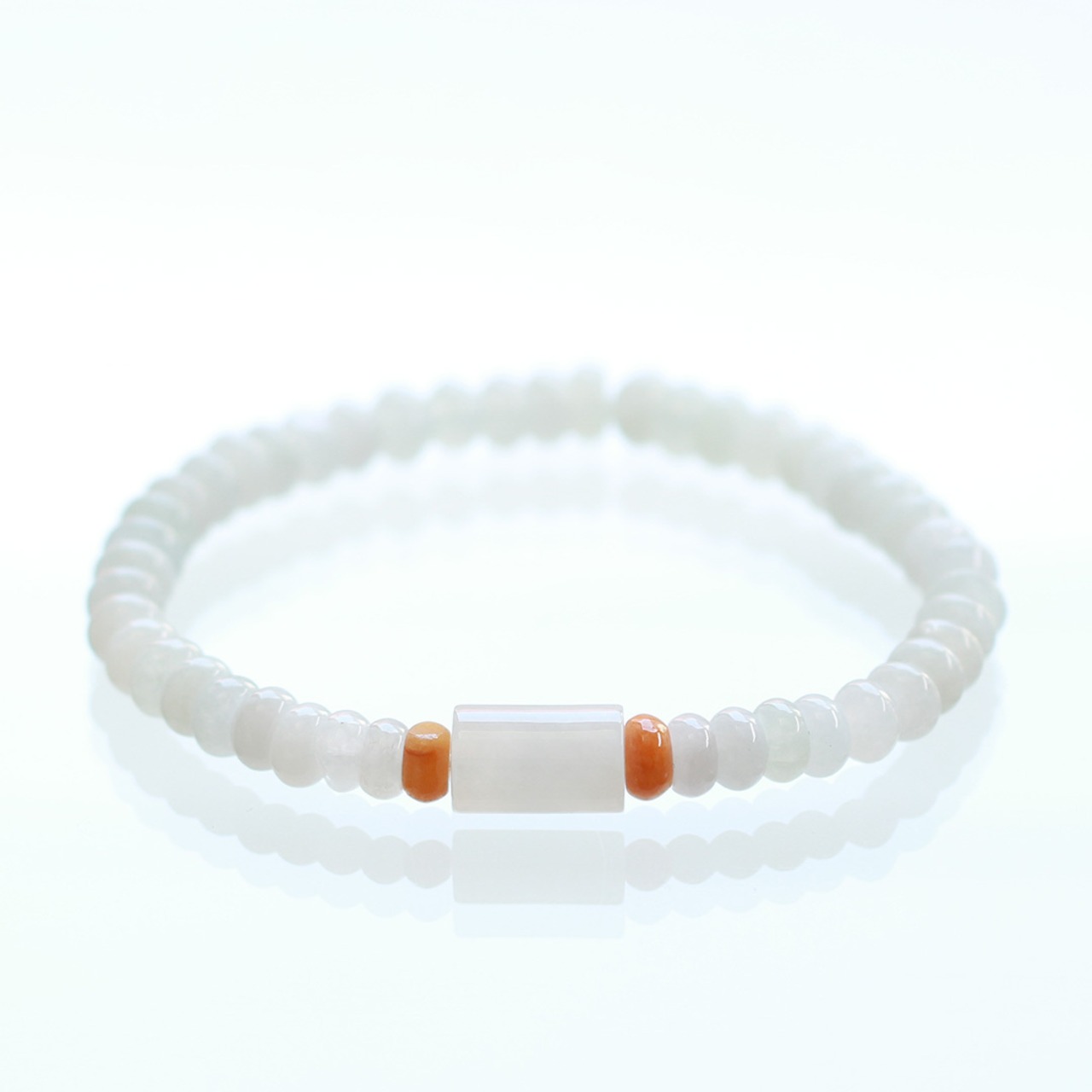 艶やかなワンポイントの翡翠が魅力的!ice point Y A貨翡翠 jd_br1098