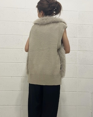 ガレナ galena GALENA  エコファーZIP配色ニットベスト 70042-5103