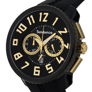 【Tendence テンデンス】TG460011 GULLIVERガリバー（ブラックイエローゴールド）／国内正規品 腕時計
