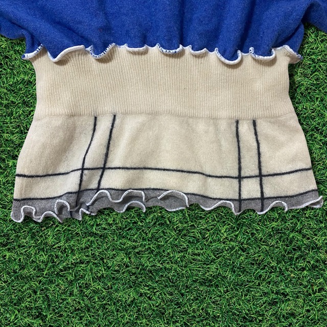 リメイク古着】再構築チビ丈リメイクニットVネック | nemurenai_asa