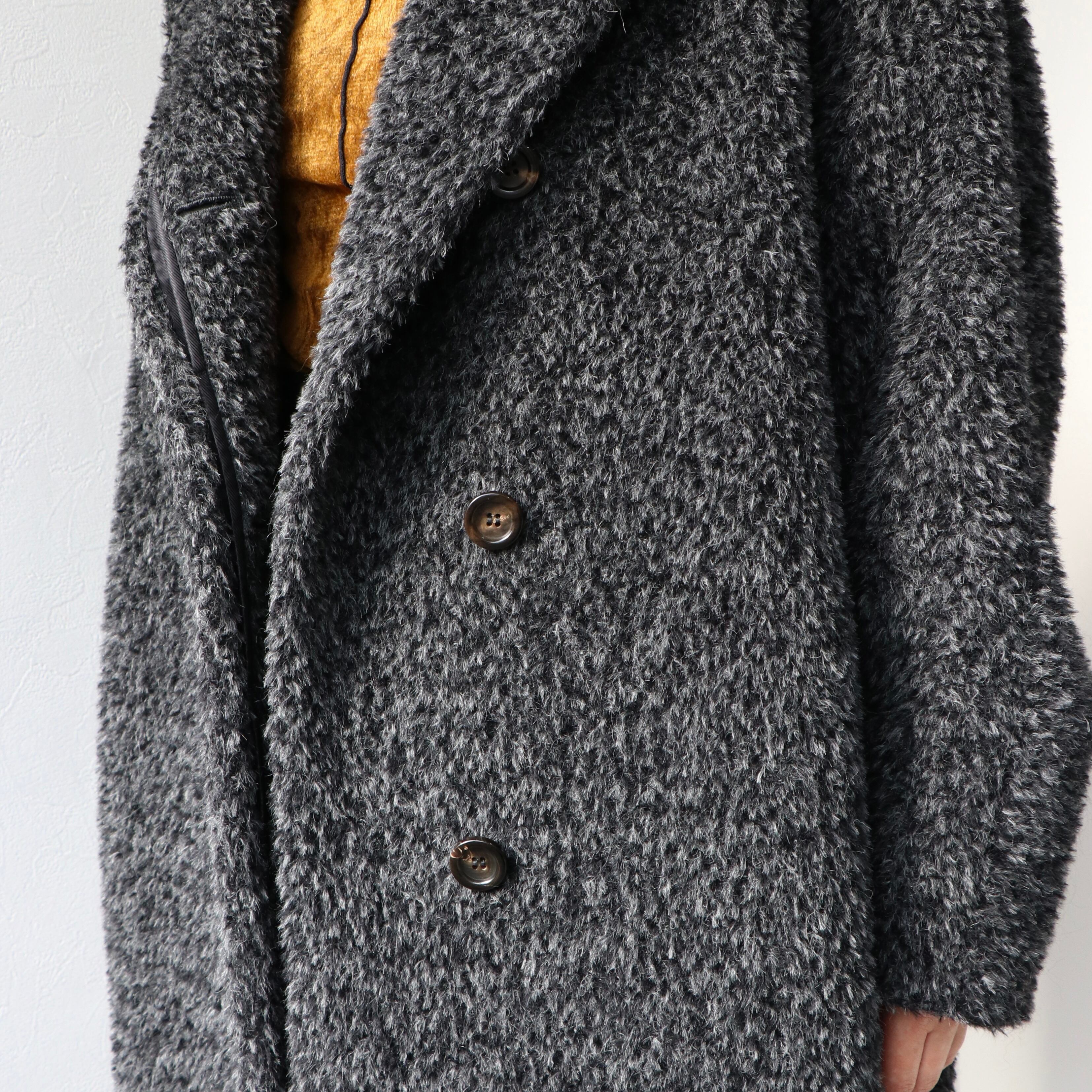 美品✨ マックスマーラ アルパカ モヘヤ シャギー コート ロング ダブル 40 Max Mara アルパカ シャギーコート グレー マックスマーラ | 2122TOKYO
