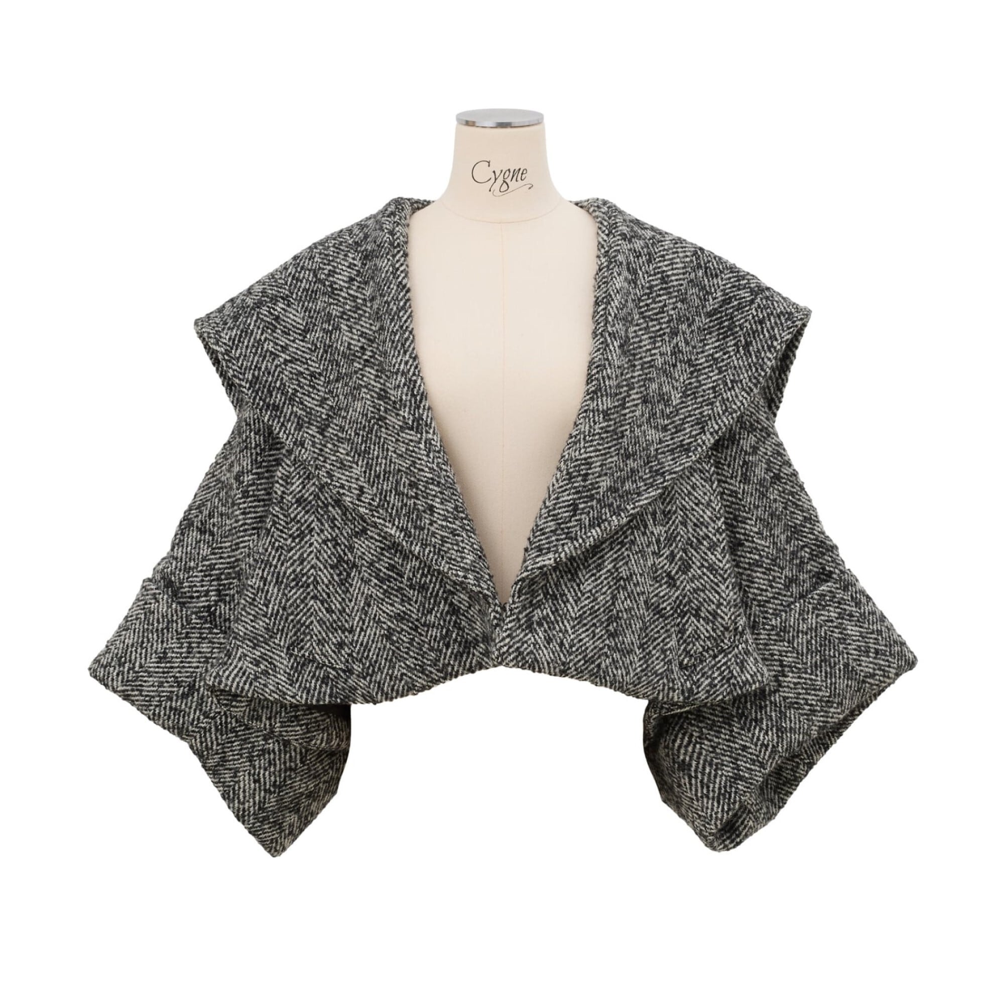 ビックカラーショートコート Josette ネップツイード | Cygne 