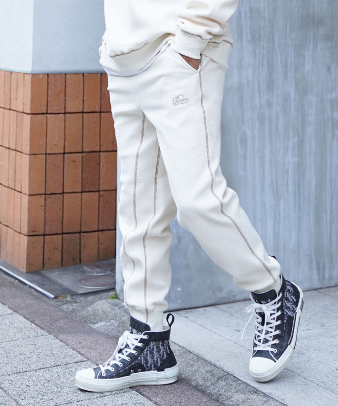 【#Re:room】HEAVY WAFFLE JOG PANTS［REP237］