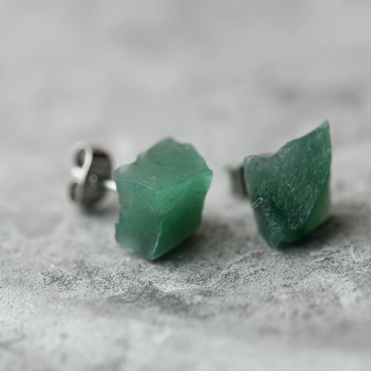 インド翡翠 (アベンチュリン) ピアス イヤリング 原石 鉱物 天然石