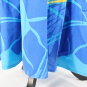 【フラダンス衣装】ブルー Ange ワンピース ドレス 青 水色 黄色 イエロー 半袖 レース 爽やか ふんわり ハワイアン かわいい