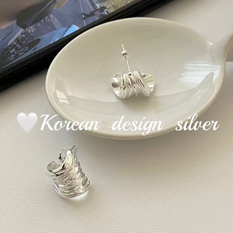 Silver925オールシルバーの韓国風ピアス | hoshine