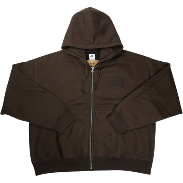 STUSSY × Nike ブラウン ジップアップパーカー 希少サイズ Stussy Nike