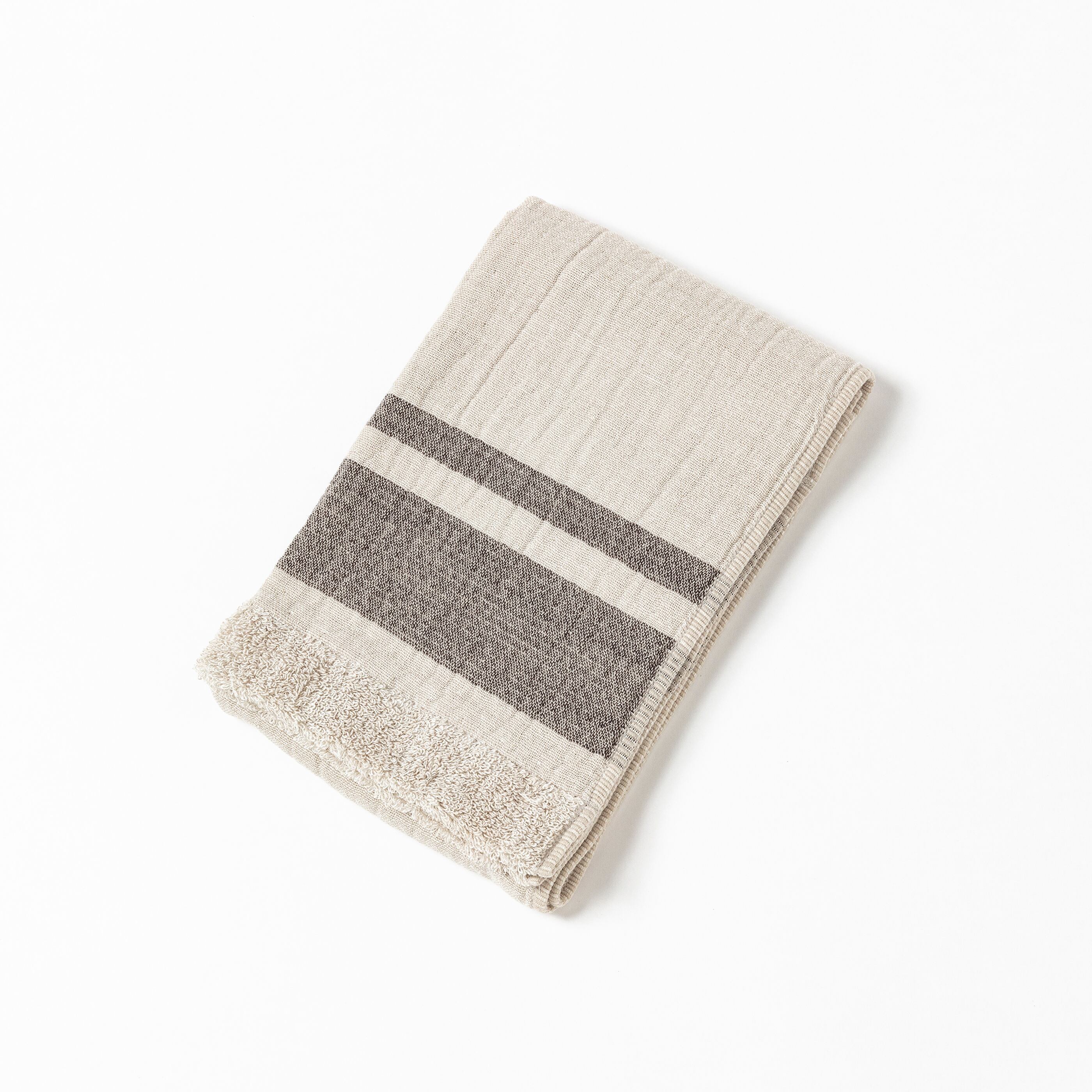 DOUBLE STARヘザースラブ フェイスタオル／グレー 1-69542-31-GY