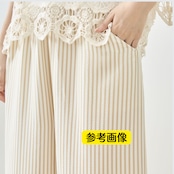 TRUBE リラックスストライプワイドパンツ【M~L】カラシ