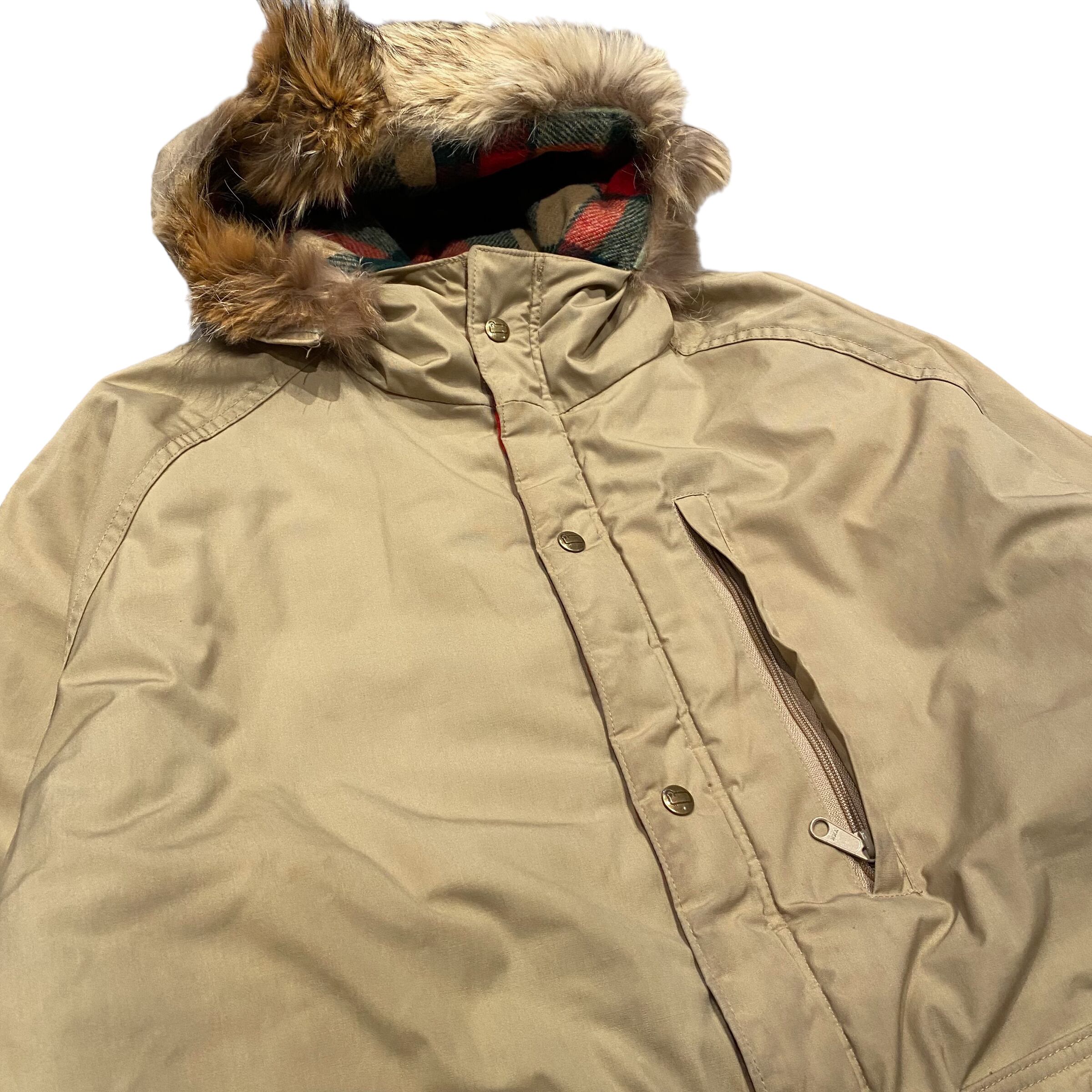 80's USA製 Woolrich Insulation Mountain Parka L / ウールリッチ マウンテンパーカー 中綿  コヨーテファー リアルファー 古着 ヴィンテージ