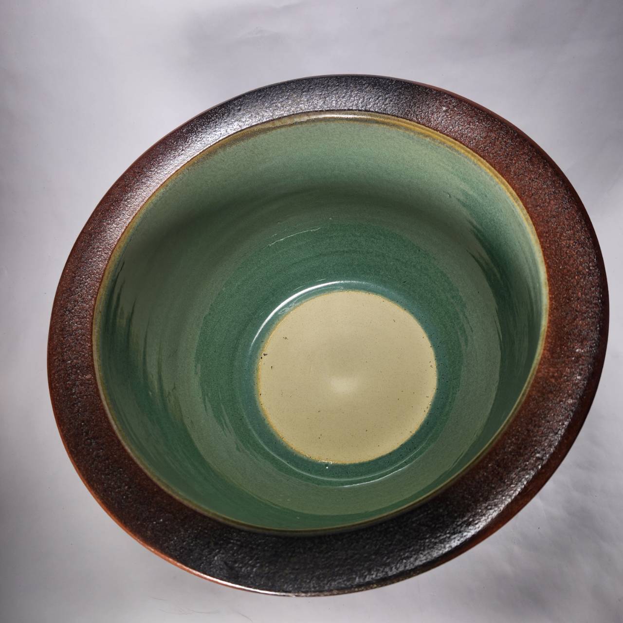 コゲ千段水鉢 15号／睡蓮鉢（信楽焼き・陶器・水鉢・めだか鉢・メダカ