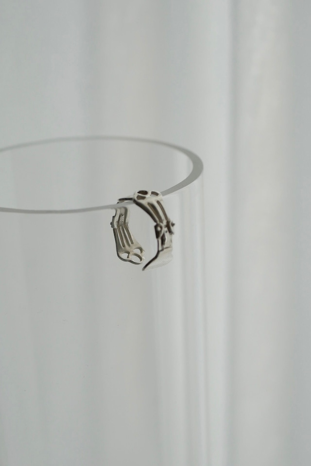 ritsuko karita Silver ear flat ring〔small article〕