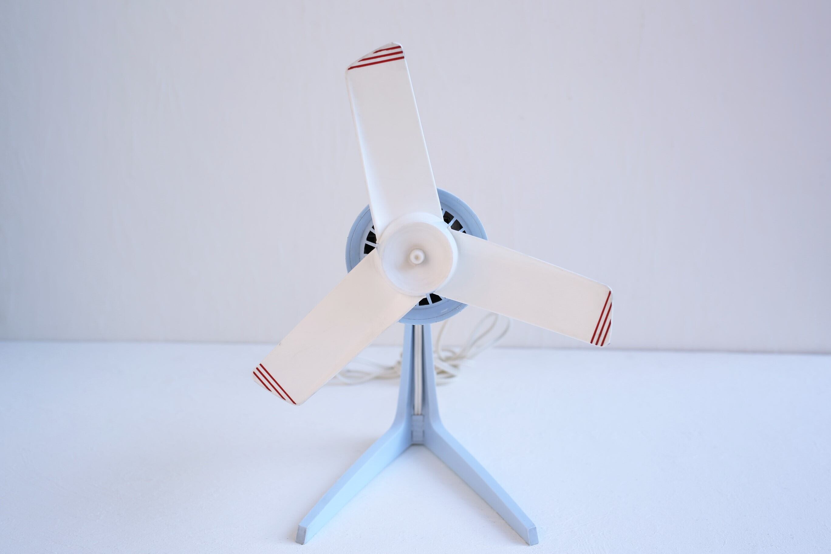 フランス アンティーク ヴィンテージ CALOR ミニ扇風機 (ブルー）N