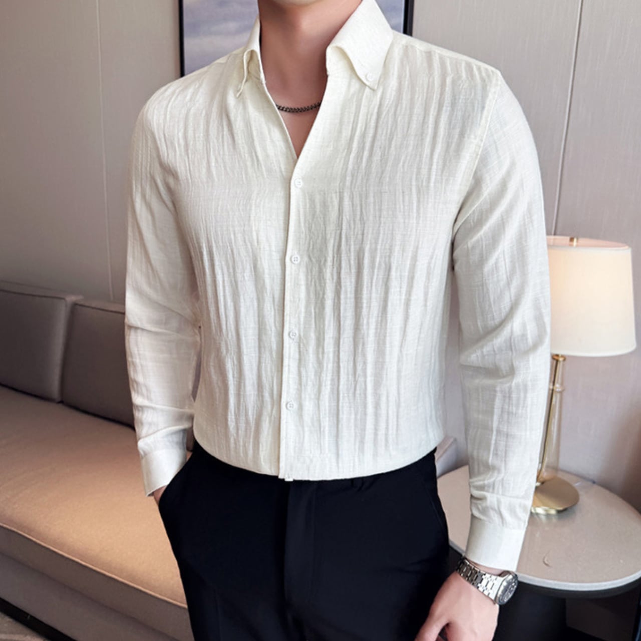 フレンチスタイル ビジネス シャツ 2色 11265