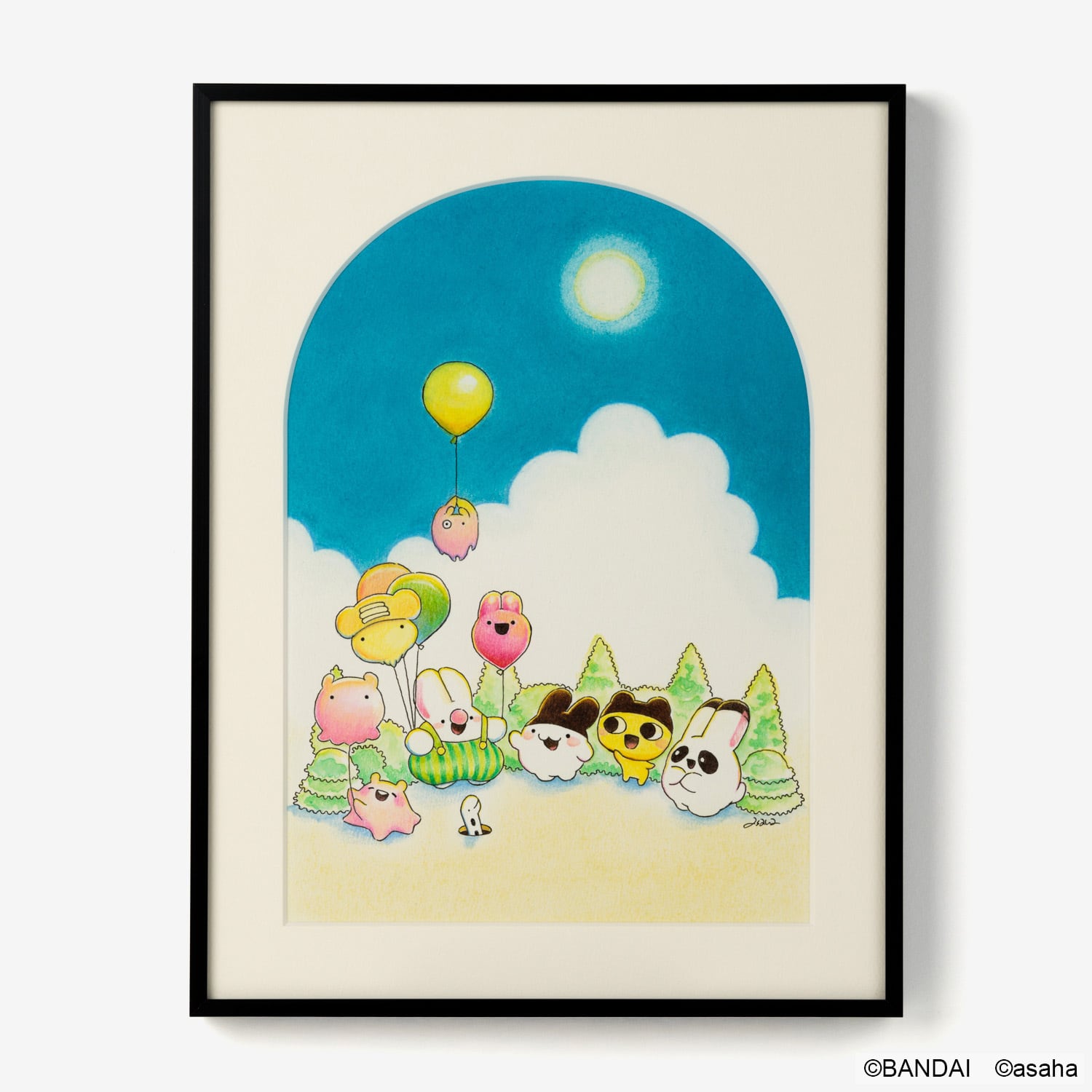 たまごっち×asaha コラボイラスト原画 4「ふうせんくださーい