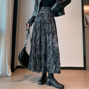 ベルベット 花柄 ロング スカート 10316