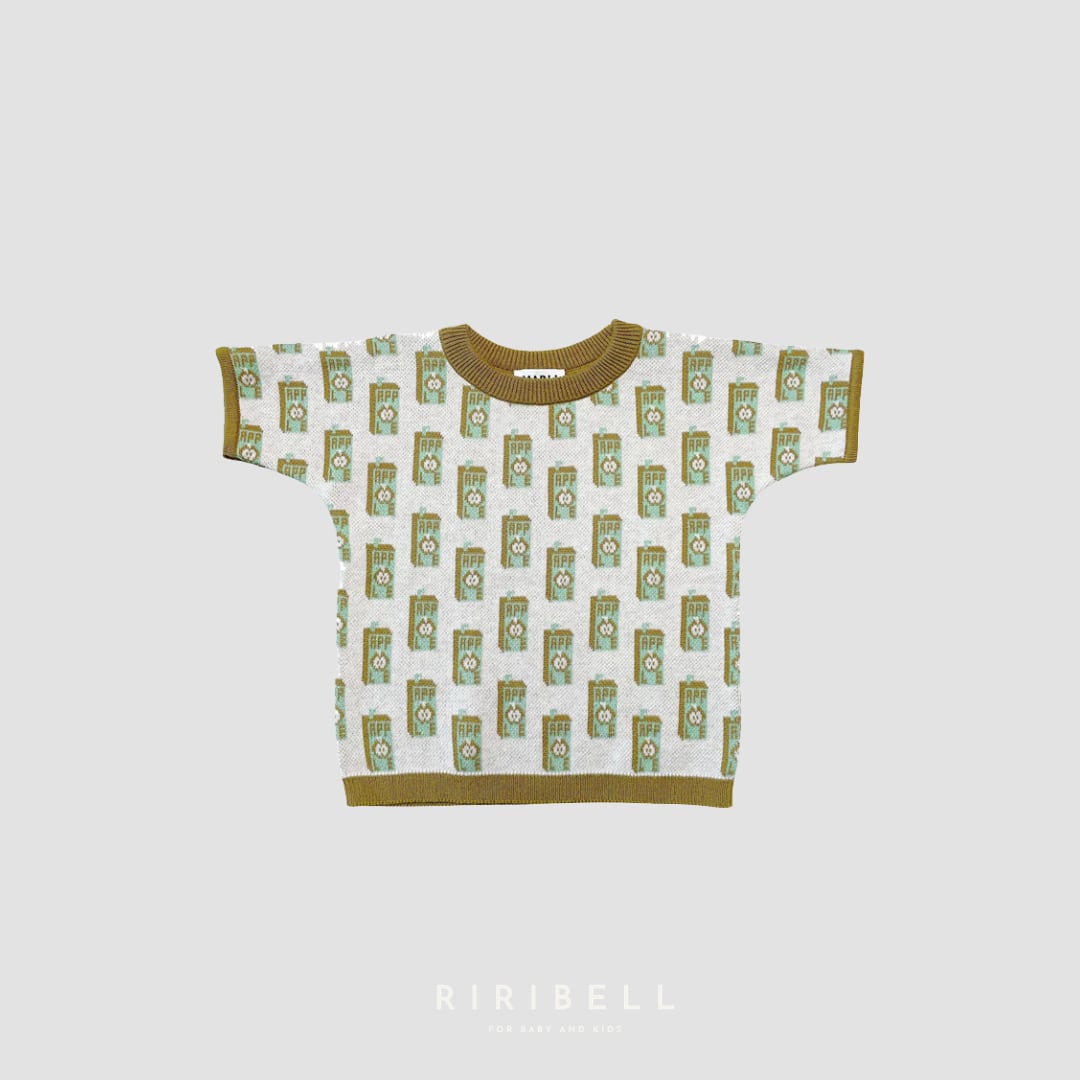 【MABLI】JUICE BOX TEE - GREEN APPLE / 2Y