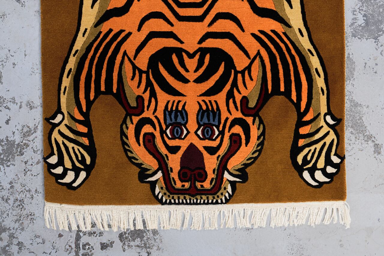 チベタンタイガーラグ　slowtiger Tibetan Tiger Rug 《Mサイズ•ウール334》チベタンタイガーラグ