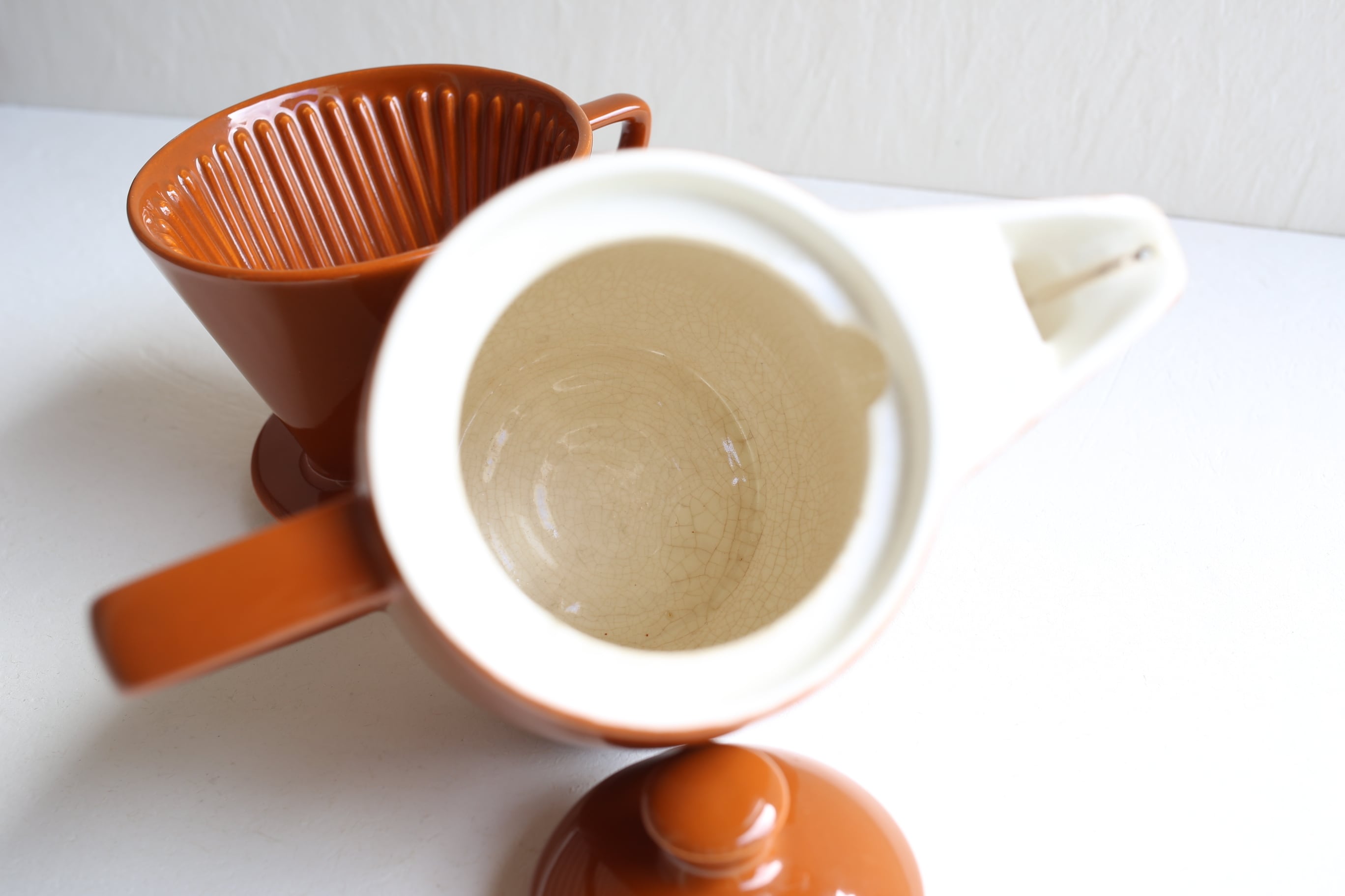 ●Melitta102 陶器メリタポットセット ●アクシス キャニスター Artisan Porcelain Pour-Over Coffeemaker/Canister Set - White